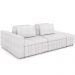 Sofá Ilha com Puff para Sala Living 285cm Amber M03 Bouclê Branco - Lyam Decor