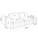 Sofá Ilha com Puff para Sala Living 285cm Amber M03 Bouclê Branco - Lyam Decor