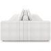 Sofá Ilha com Puff para Sala Living 335cm Amber M03 Bouclê Branco - Lyam Decor