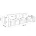 Sofá Ilha com Puff para Sala Living 365cm Amber M03 Bouclê Branco - Lyam Decor