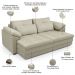 Sofá Retrátil Para Sala de Estar 2 Lugares 175cm Riza S03 Couro Bege Pérola - Lyam Decor