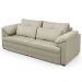 Sofá Retrátil Para Sala de Estar 2 Lugares 175cm Riza S03 Couro Bege Pérola - Lyam Decor