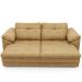 Sofá Retrátil Para Sala de Estar 2 Lugares 175cm Riza S03 Couro Soft Bege - Lyam Decor