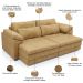 Sofá Retrátil Para Sala de Estar 2 Lugares 175cm Riza S03 Couro Soft Bege - Lyam Decor