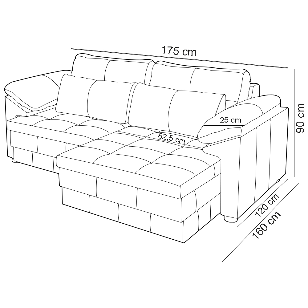 Sofá Retrátil Para Sala de Estar 2 Lugares 175cm Riza S03 Couro Soft Bege - Lyam Decor