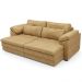Sofá Retrátil Para Sala de Estar 2 Lugares 175cm Riza S03 Couro Soft Bege - Lyam Decor