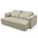 Sofá Retrátil Para Sala de Estar 3 Lugares 215cm Riza S03 Couro Bege Pérola - Lyam Decor