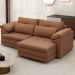 Sofá Retrátil Para Sala de Estar 3 Lugares 250cm Riza S03 Couro Soft Mel - Lyam Decor