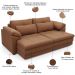 Sofá Retrátil Para Sala de Estar 3 Lugares 250cm Riza S03 Couro Soft Mel - Lyam Decor