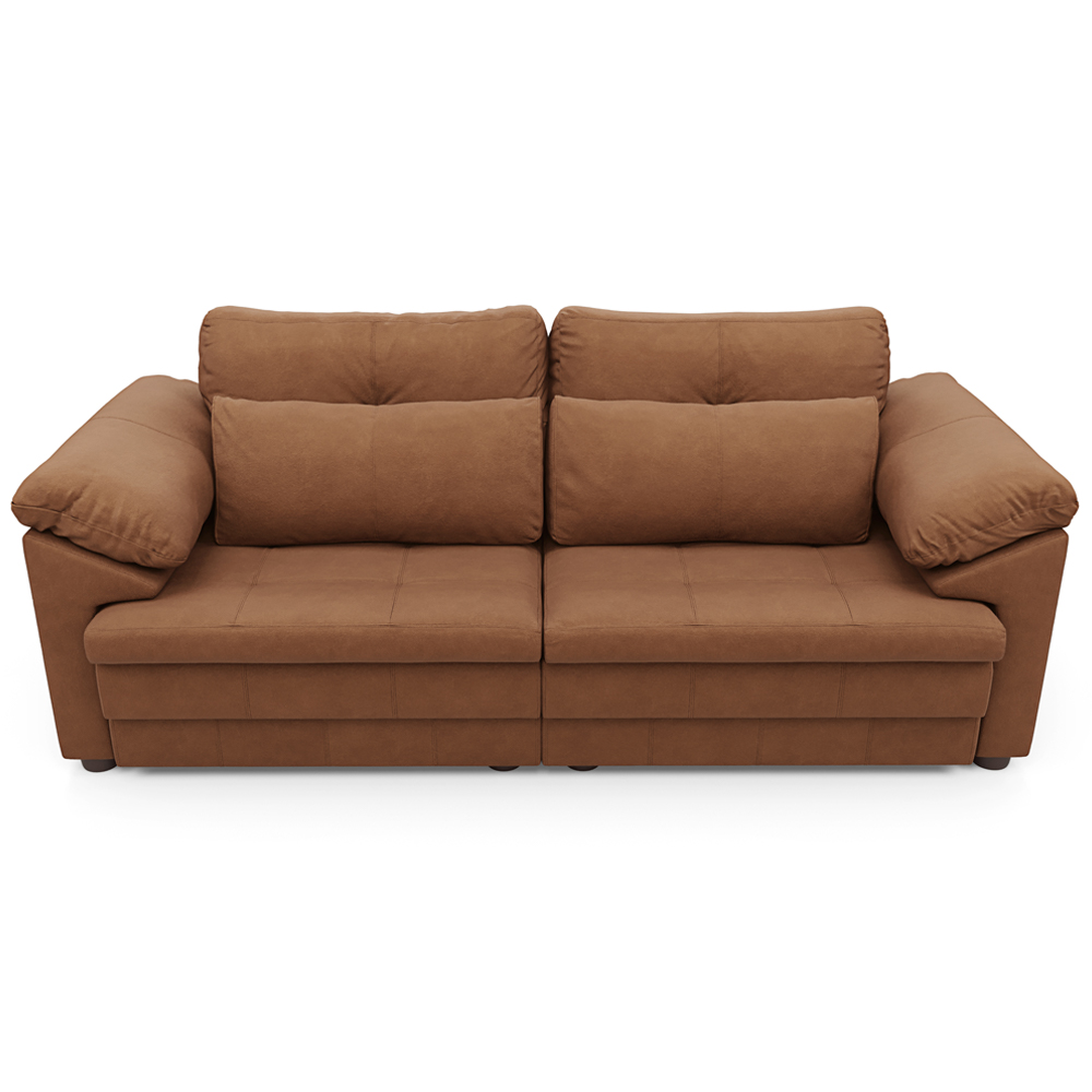 Sofá Retrátil Para Sala de Estar 3 Lugares 250cm Riza S03 Couro Soft Mel - Lyam Decor