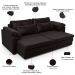 Sofá Retrátil Para Sala de Estar 3 Lugares 250cm Riza S03 Couro Vinho - Lyam Decor