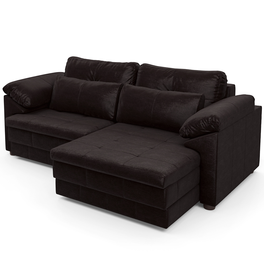 Sofá Retrátil Para Sala de Estar 3 Lugares 250cm Riza S03 Couro Vinho - Lyam Decor