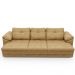 Sofá Retrátil Para Sala de Estar 3 Lugares 257cm Riza S03 Couro Soft Bege - Lyam Decor