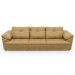 Sofá Retrátil Para Sala de Estar 3 Lugares 257cm Riza S03 Couro Soft Bege - Lyam Decor