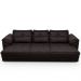 Sofá Retrátil Para Sala de Estar 3 Lugares 257cm Riza S03 Couro Vinho - Lyam Decor