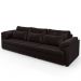Sofá Retrátil Para Sala de Estar 3 Lugares 257cm Riza S03 Couro Vinho - Lyam Decor