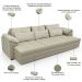 Sofá Retrátil Para Sala de Estar 4 Lugares 297cm Riza S03 Couro Bege Pérola - Lyam Decor