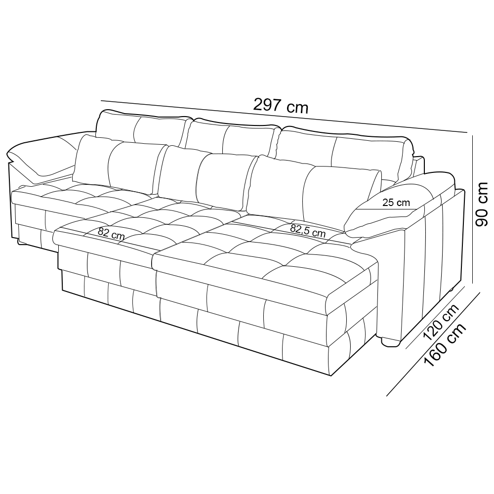 Sofá Retrátil Para Sala de Estar 4 Lugares 297cm Riza S03 Couro Bege Pérola - Lyam Decor