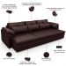 Sofá Retrátil Para Sala de Estar 4 Lugares 297cm Riza S03 Couro Caramelo - Lyam Decor