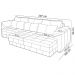 Sofá Retrátil Para Sala de Estar 4 Lugares 297cm Riza S03 Couro Soft Bege - Lyam Decor