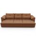 Sofá Retrátil Para Sala de Estar 4 Lugares 297cm Riza S03 Couro Soft Mel - Lyam Decor