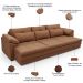 Sofá Retrátil Para Sala de Estar 4 Lugares 297cm Riza S03 Couro Soft Mel - Lyam Decor