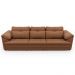Sofá Retrátil Para Sala de Estar 4 Lugares 297cm Riza S03 Couro Soft Mel - Lyam Decor