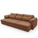 Sofá Retrátil Para Sala de Estar 4 Lugares 297cm Riza S03 Couro Soft Mel - Lyam Decor