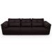 Sofá Retrátil Para Sala de Estar 4 Lugares 297cm Riza S03 Couro Vinho - Lyam Decor