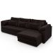 Sofá Retrátil Para Sala de Estar 4 Lugares 297cm Riza S03 Couro Vinho - Lyam Decor