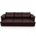 Sofá Retrátil Para Sala de Estar 4 Lugares 332cm Riza S03 Couro Caramelo - Lyam Decor