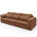 Sofá Retrátil Para Sala de Estar 4 Lugares 332cm Riza S03 Couro Soft Mel - Lyam Decor