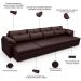 Sofá Retrátil Para Sala de Estar 4 Lugares 339cm Riza S03 Couro Caramelo - Lyam Decor