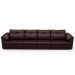 Sofá Retrátil Para Sala de Estar 4 Lugares 339cm Riza S03 Couro Caramelo - Lyam Decor