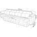 Sofá Retrátil Para Sala de Estar 4 Lugares 339cm Riza S03 Couro Soft Bege - Lyam Decor