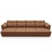 Sofá Retrátil Para Sala de Estar 4 Lugares 339cm Riza S03 Couro Soft Mel - Lyam Decor