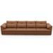 Sofá Retrátil Para Sala de Estar 4 Lugares 339cm Riza S03 Couro Soft Mel - Lyam Decor
