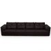 Sofá Retrátil Para Sala de Estar 4 Lugares 339cm Riza S03 Couro Vinho - Lyam Decor