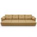 Sofá Retrátil Para Sala de Estar 5 Lugares 379cm Riza S03 Couro Soft Bege - Lyam Decor