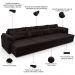 Sofá Retrátil Para Sala de Estar 5 Lugares 379cm Riza S03 Couro Vinho - Lyam Decor