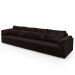 Sofá Retrátil Para Sala de Estar 5 Lugares 379cm Riza S03 Couro Vinho - Lyam Decor