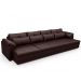 Sofá Retrátil Para Sala de Estar 6 Lugares 414cm Riza S03 Couro Caramelo - Lyam Decor