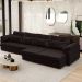Sofá Retrátil Para Sala de Estar 6 Lugares 414cm Riza S03 Couro Vinho - Lyam Decor
