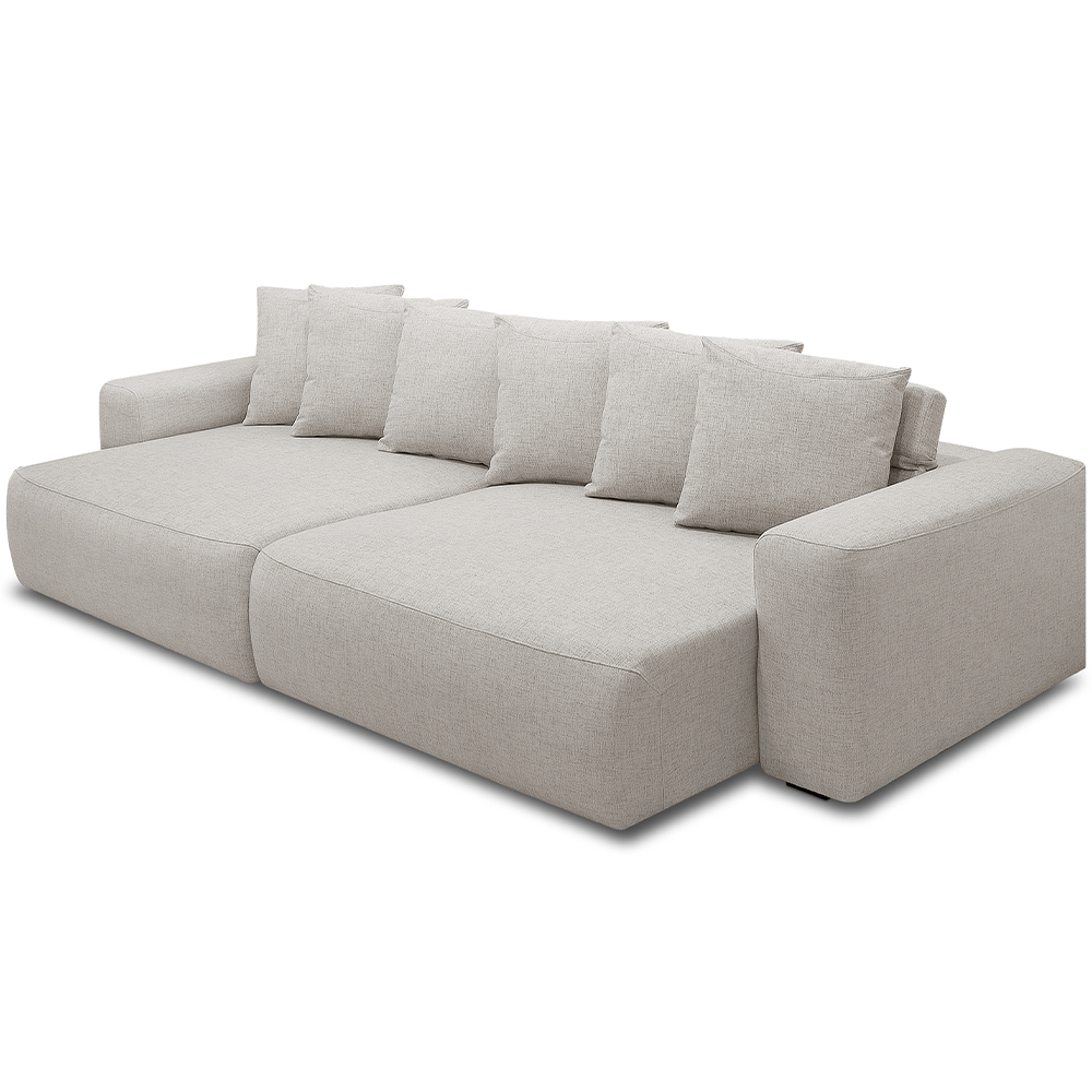 Sofá Retrátil Reclinável 3 Lugares Sala de Estar 230cm Van Gogh F04 Linho Natural - Lyam Decor