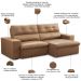 Sofá Retrátil Reclinável Para Sala 3 Lugares 230cm Bryant L06 Couro Marrom Claro - Lyam Decor