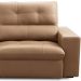 Sofá Retrátil Reclinável Para Sala 3 Lugares 230cm Bryant L06 Couro Marrom Claro - Lyam Decor