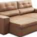 Sofá Retrátil Reclinável Para Sala 3 Lugares 230cm Bryant L06 Couro Marrom Claro - Lyam Decor