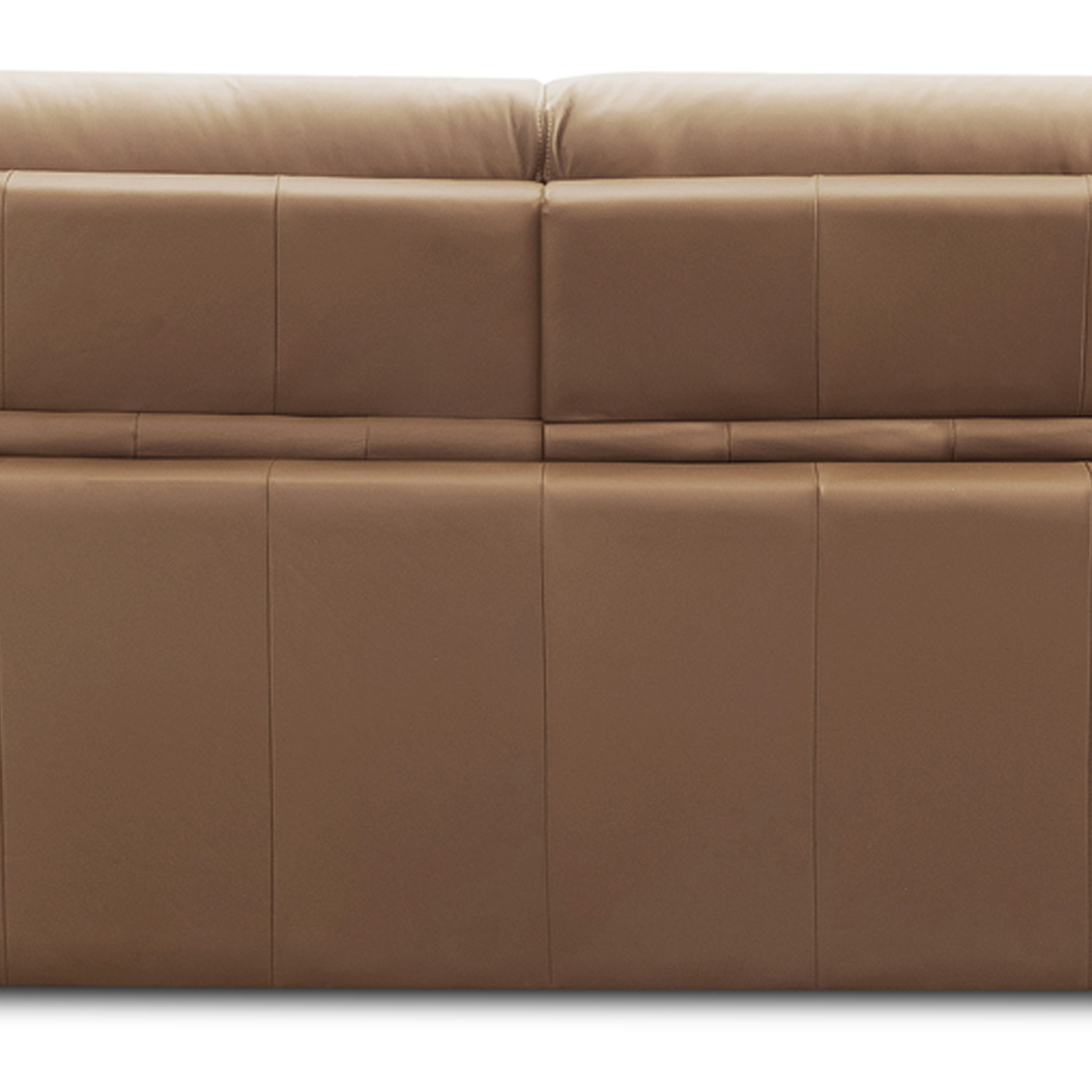 Sofá Retrátil Reclinável Para Sala 3 Lugares 230cm Bryant L06 Couro Marrom Claro - Lyam Decor