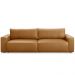 Sofá Retrátil Reclinável Para Sala 4 Lugares 290cm Angel L06 Couro Caramelo - Lyam Decor