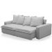 Sofá Retrátil Reclinável Para Sala de Estar Living 195cm Vêneto F04 Bouclê Cinza - Lyam Decor